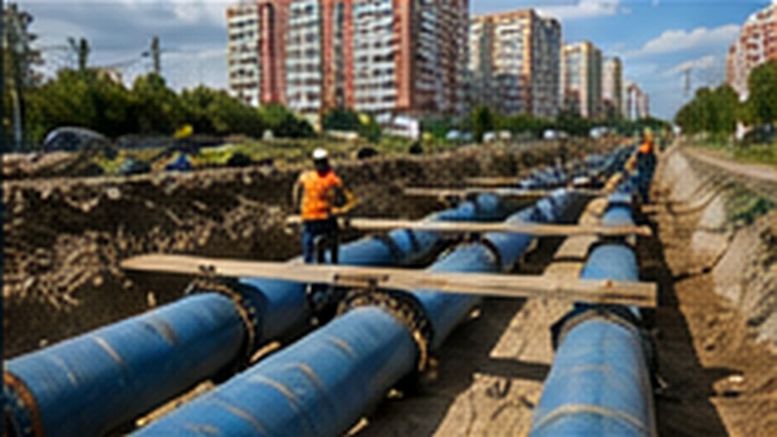 Реконструкция водопроводных сетей, пр. Юрия Гагарина